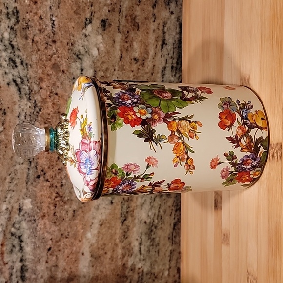 Mackenzie-Childs Flower Market Large Canister in White - Picture 5 of 7